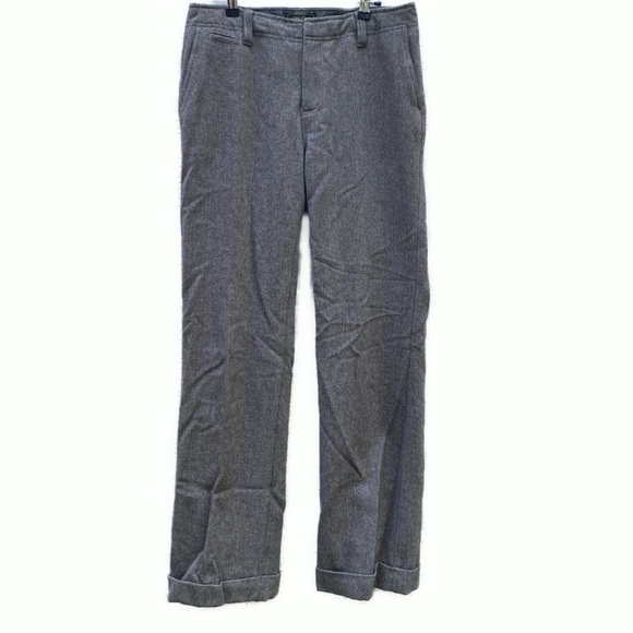 Eddie Bauer size 10 tall wool blend houndstooth trouser with cuffed hem - Picture 1 of 9